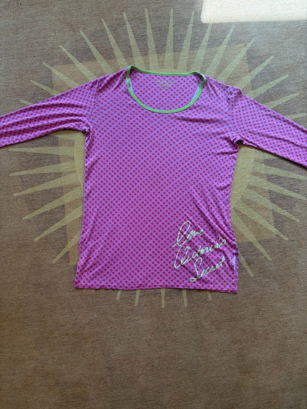 Victoria's Secret Pink Patterned Night Dress 100% cotton
